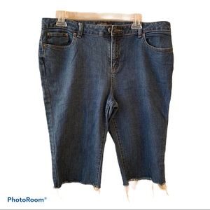 Petite Sophisticate Cut Off Jeans - Size 14P Short